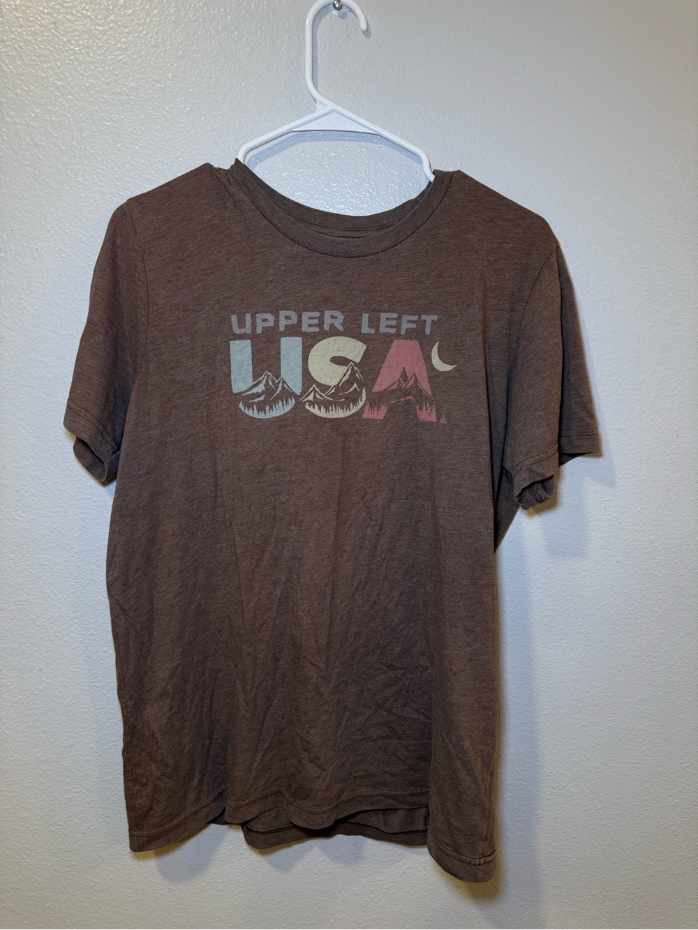 The Great PNW Brown 'Upper Left USA' Graphic Short Sleeve Tee